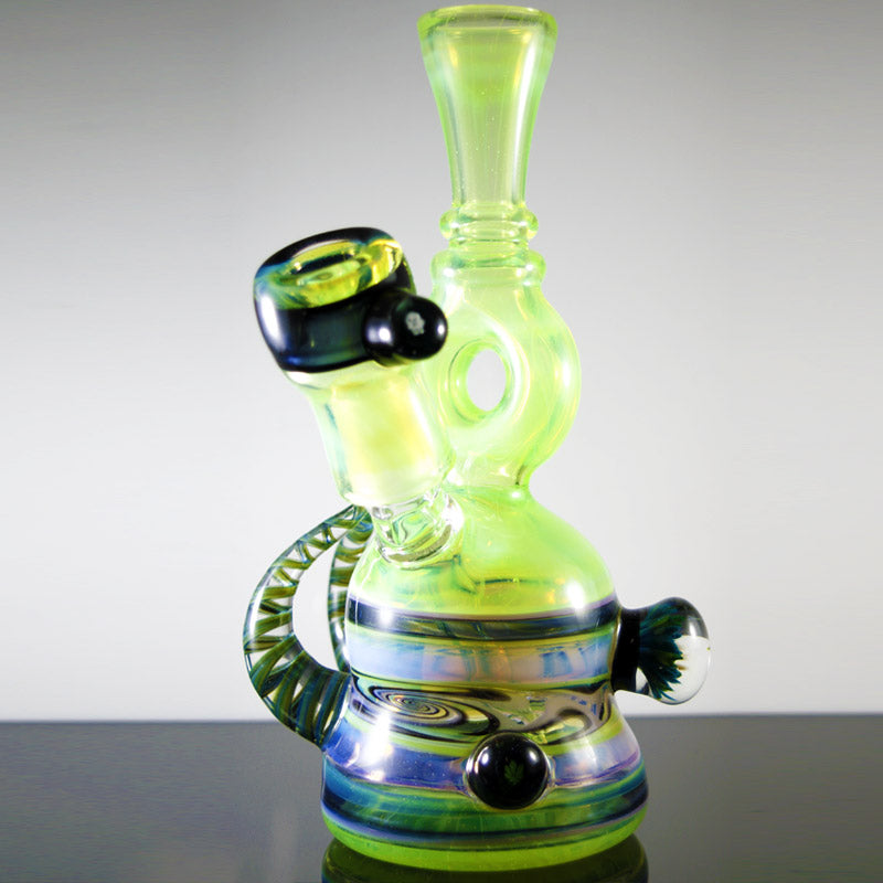 Slyme Green / Purple With Custom Millies and Horns Avalon Rig - Smoke City