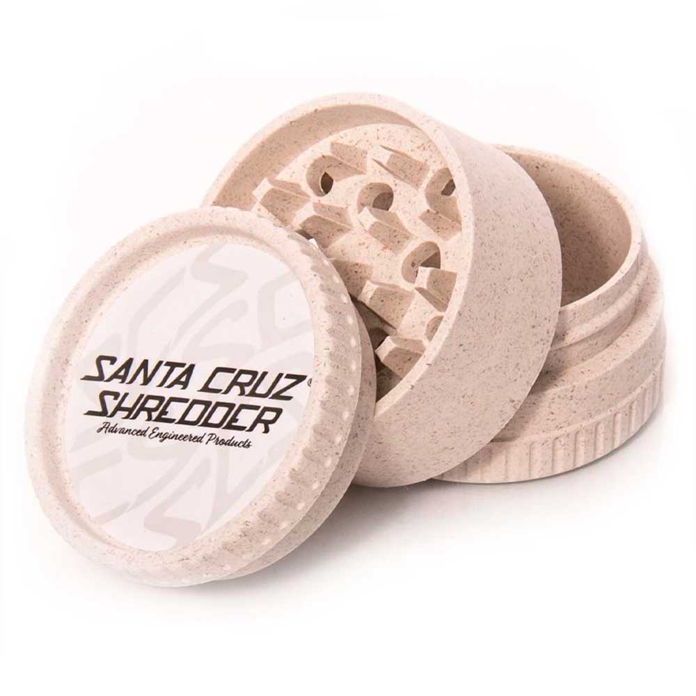 SANTA CRUZ SHREDDER HEMP GRINDER - 3 PIECE - WHITE