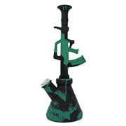 Silicone AK-47 Water Pipe 11" green