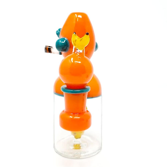 Smoking Chimp - Orange & Peacock By John Fischbach FISH