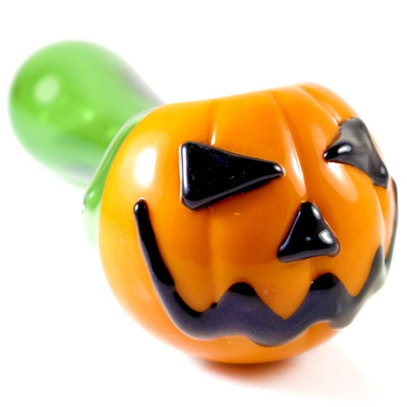 Chameleon Glass Jack O Lantern Hand Pipe Angle