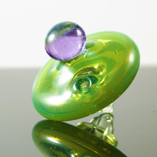 CL1 Custom Banger Carb Cap Green Moss UV - Smoke City