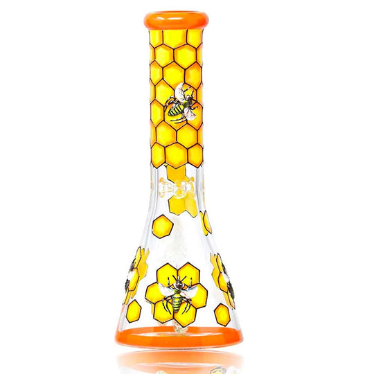 12.5 INCH 3D HONEYCOMB BEES BEAKER WATER PIPE