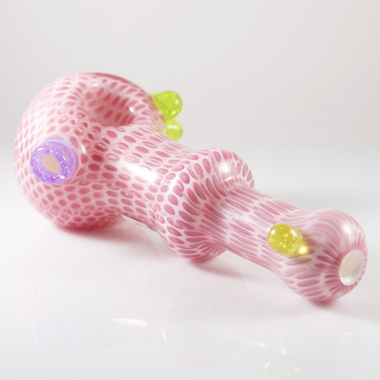 Small Snake Skin Sherlock Pipe made by Firekist Glass - Smoke City