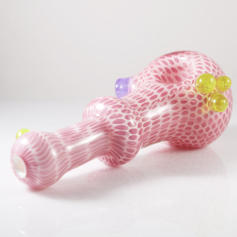 Small Snake Skin Sherlock Pipe made by Firekist Glass - Smoke City