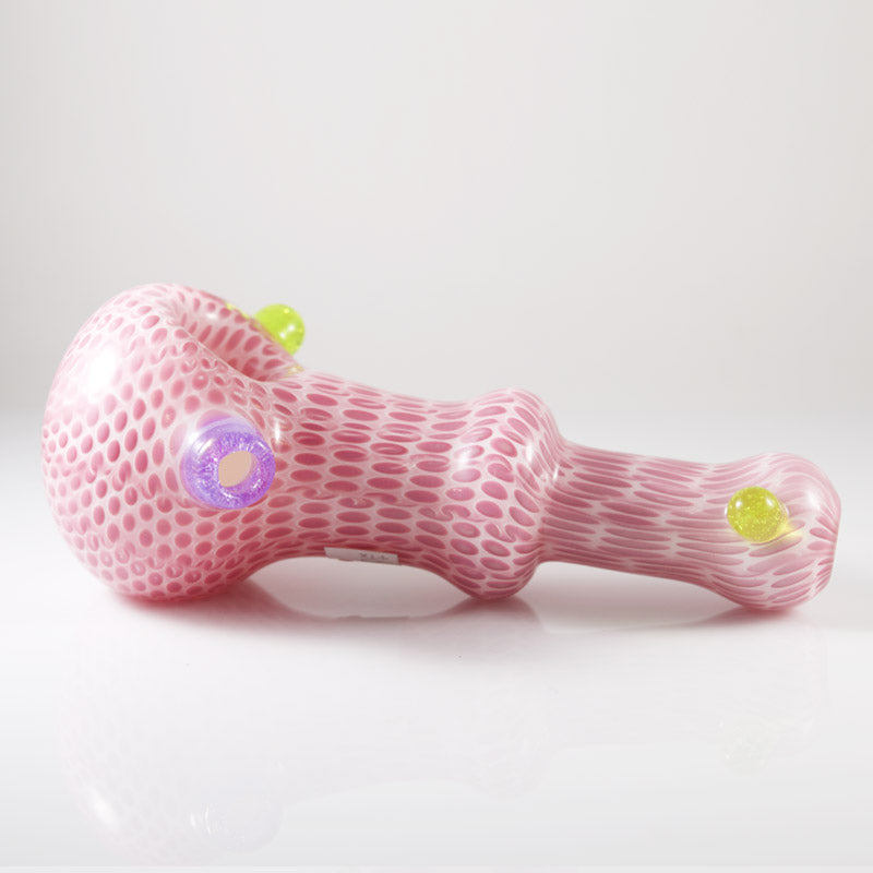 Small Snake Skin Sherlock Pipe made by Firekist Glass - Smoke City