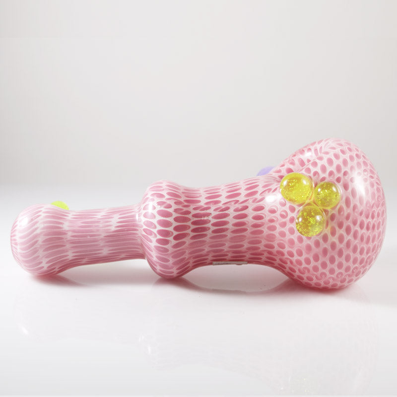 Small Snake Skin Sherlock Pipe made by Firekist Glass - Smoke City