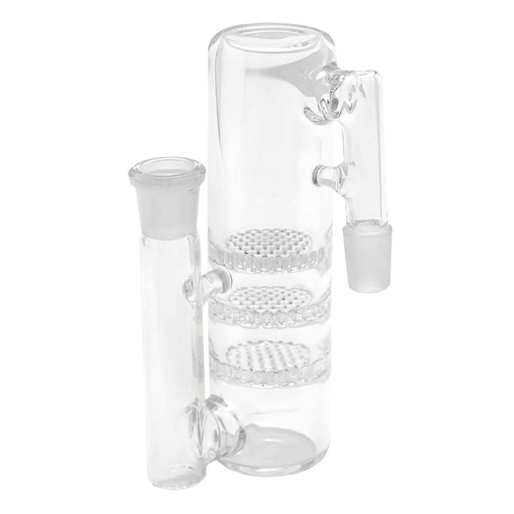 14mm 45° Mini Glass Dry Ash Catcher For Water Pipe Bong - Handmade Borosilicate Glass
