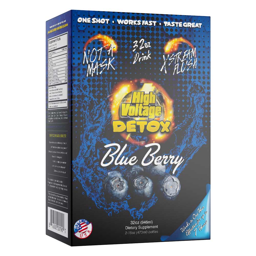 High Voltage Premium Detox Drink 32oz blue berry