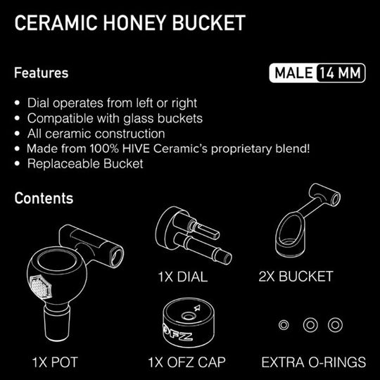 HIVE x Brothership Ceramic Honey Bucket - Silver - Smoke City