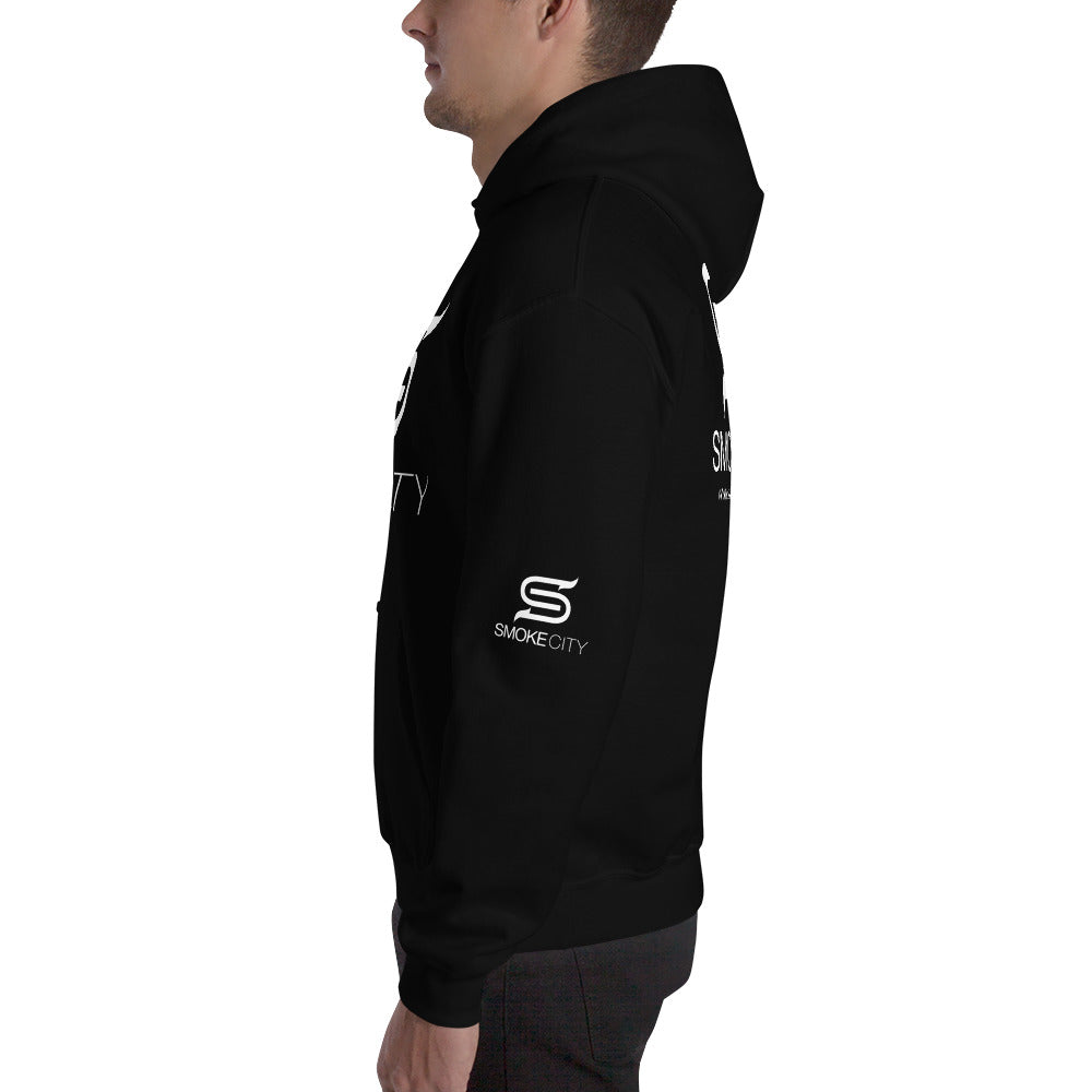 SMOKE CITY Unisex Black Hooded Sweatshirt