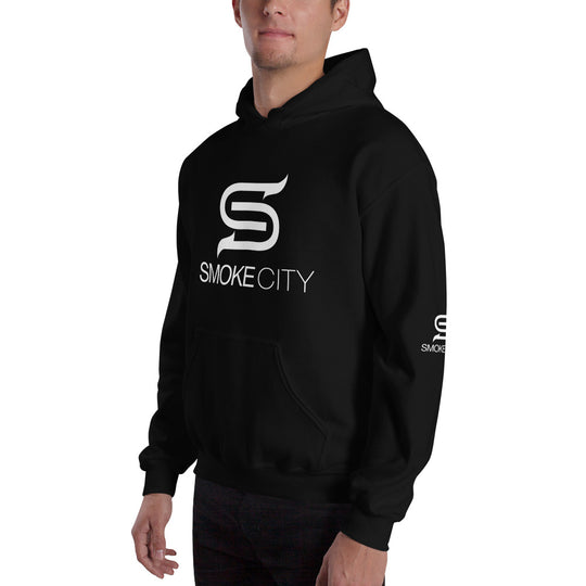 SMOKE CITY Unisex Black Hooded Sweatshirt