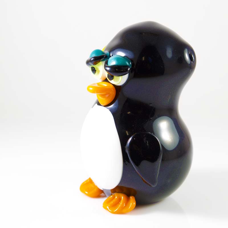 Girl Penguin Pipe by Crush Glass Angle 1