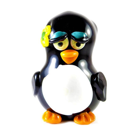 Girl Penguin Pipe by Crush Glass front