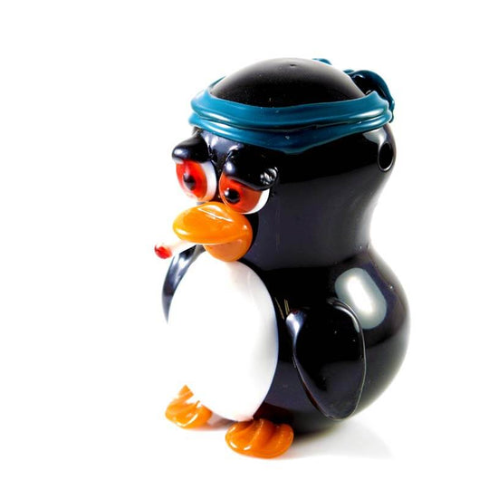 Penguin Glass Pipe by Crush Glass Angle 2