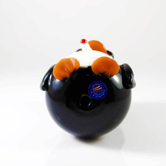 Penguin Glass Pipe by Crush Glass Bottom 