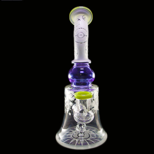 Poke Design Blasted Mini Rig -14MM - Smoke City