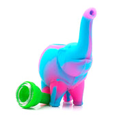 Silicone Elephant Pipe with Glass Bowl