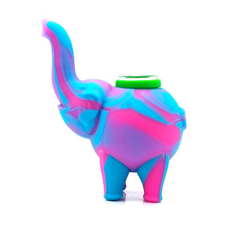 Silicone Elephant Pipe with Glass Bowl