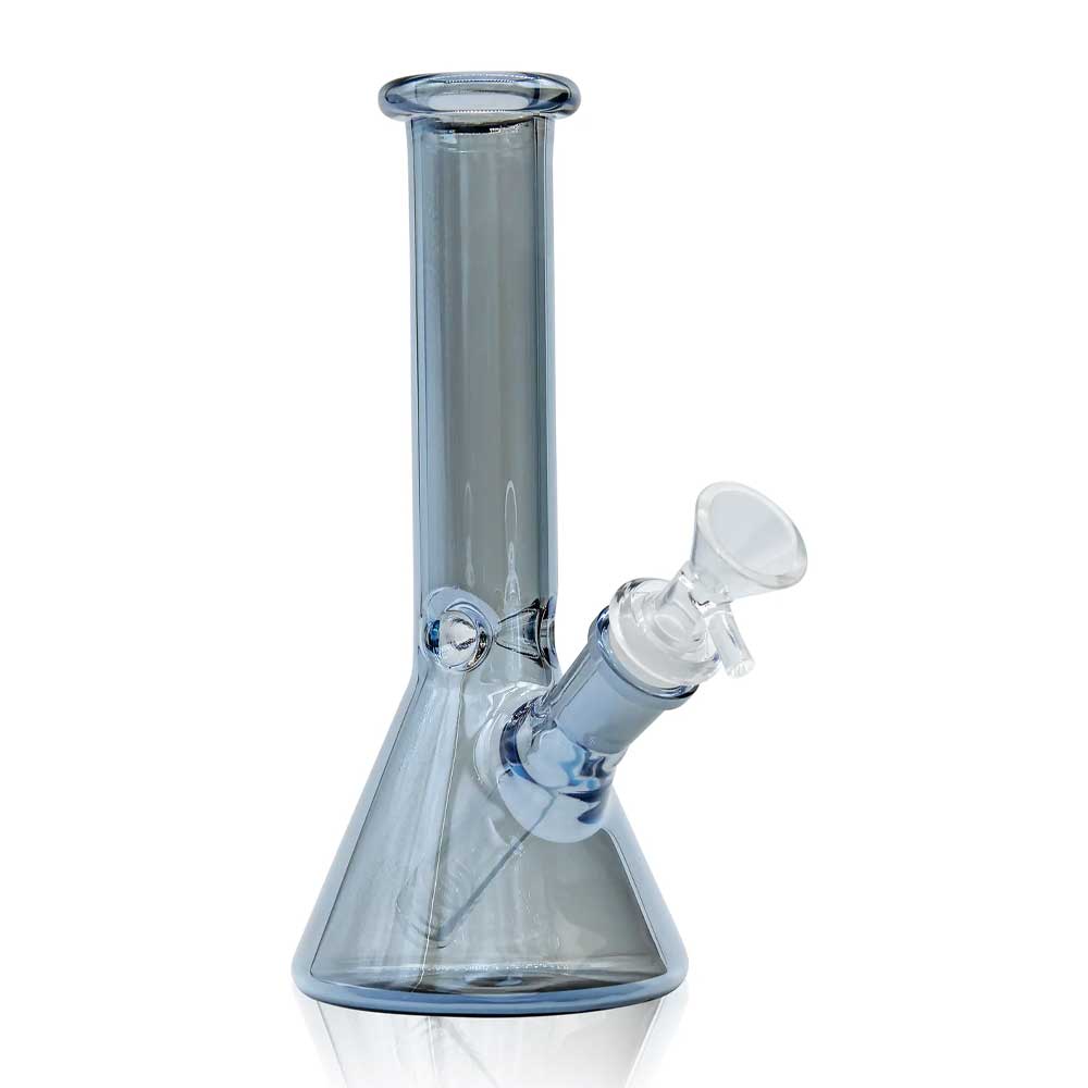 8" IRIDESCENT BEAKER BONG PEARL