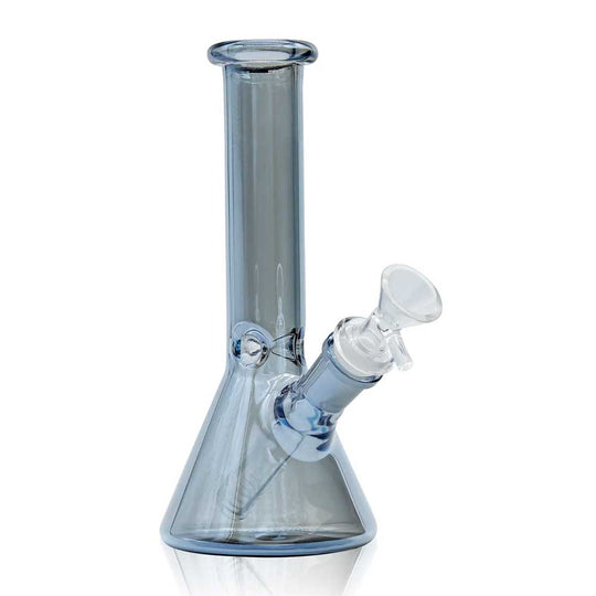 8" IRIDESCENT BEAKER BONG PEARL