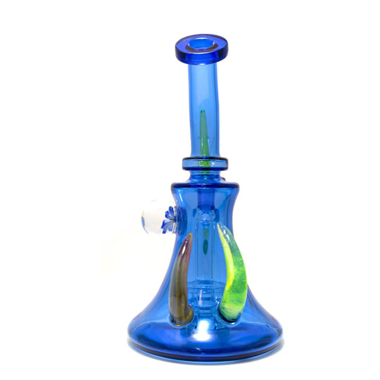 Blue Banger Hanger Dab Rig With Horns Back