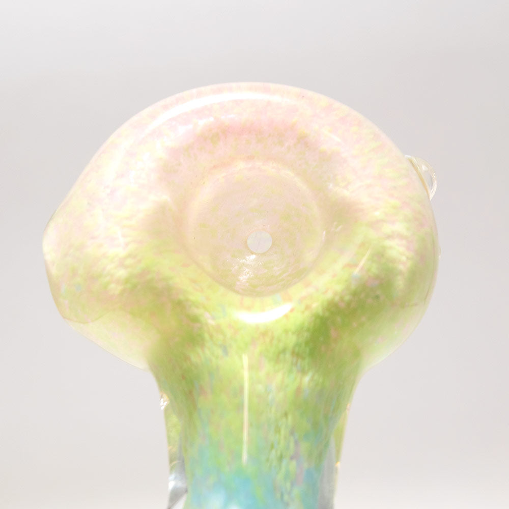 Water House Hand Pipe Twist Blue Pink Green Close Up